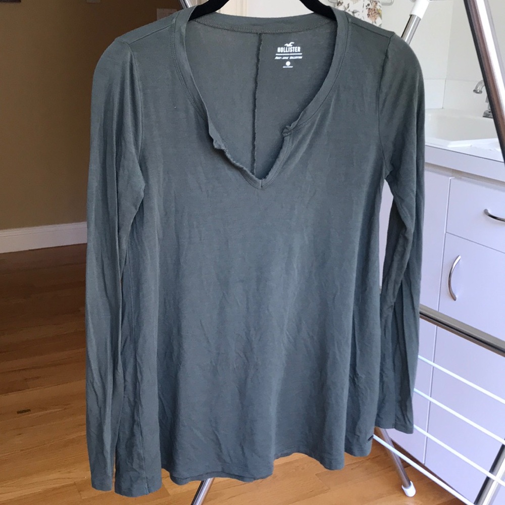 Hollister Olive Long Sleeve